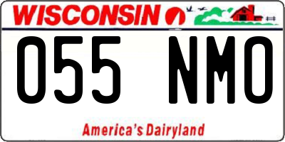 WI license plate 055NMO