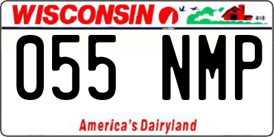 WI license plate 055NMP