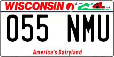WI license plate 055NMU