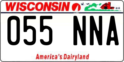 WI license plate 055NNA