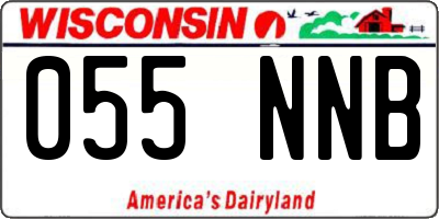 WI license plate 055NNB