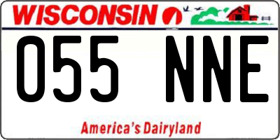 WI license plate 055NNE