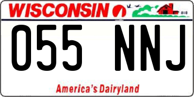 WI license plate 055NNJ