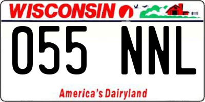 WI license plate 055NNL