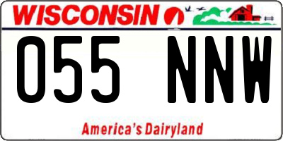 WI license plate 055NNW