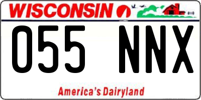 WI license plate 055NNX