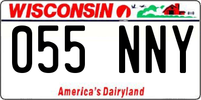 WI license plate 055NNY