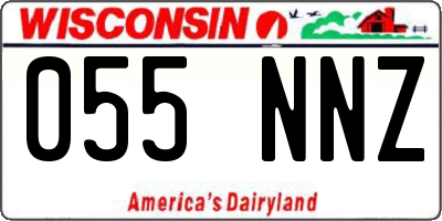 WI license plate 055NNZ