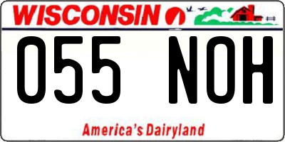 WI license plate 055NOH