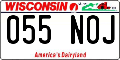 WI license plate 055NOJ