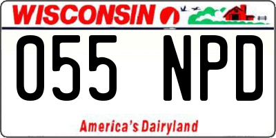 WI license plate 055NPD