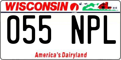 WI license plate 055NPL