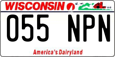 WI license plate 055NPN
