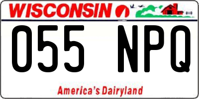 WI license plate 055NPQ