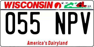 WI license plate 055NPV