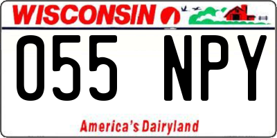 WI license plate 055NPY