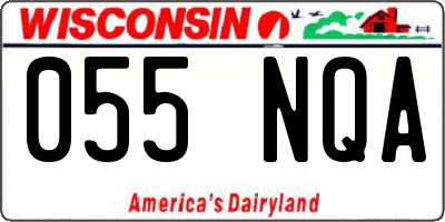 WI license plate 055NQA
