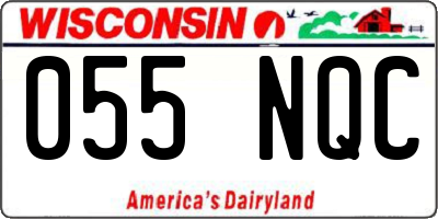 WI license plate 055NQC