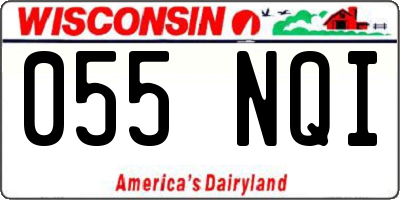 WI license plate 055NQI