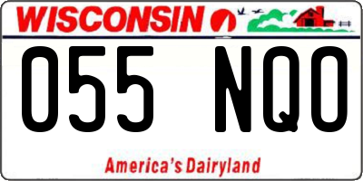 WI license plate 055NQO