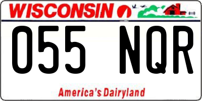 WI license plate 055NQR