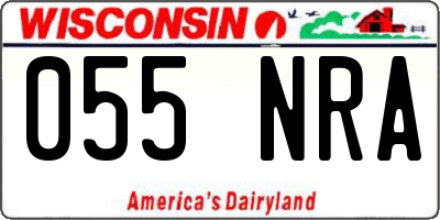 WI license plate 055NRA