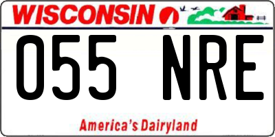 WI license plate 055NRE