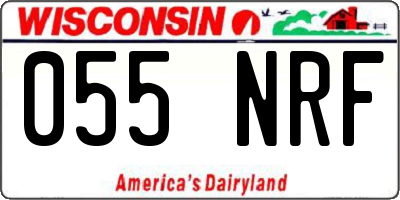WI license plate 055NRF