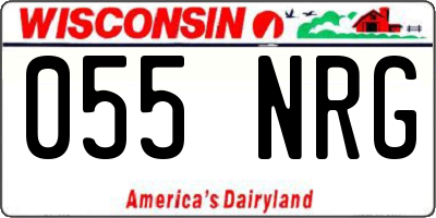 WI license plate 055NRG