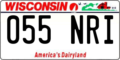 WI license plate 055NRI