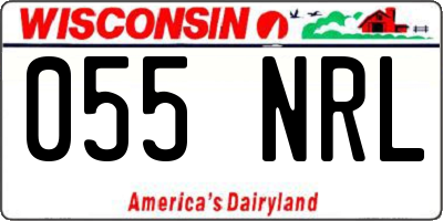 WI license plate 055NRL
