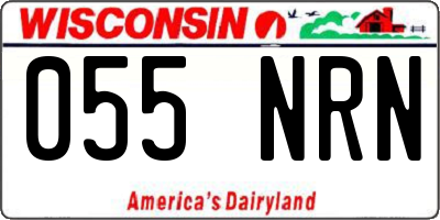 WI license plate 055NRN