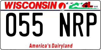 WI license plate 055NRP