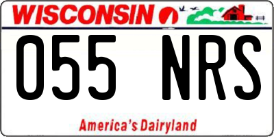 WI license plate 055NRS
