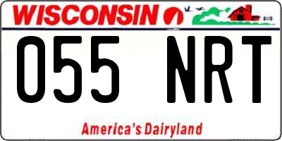 WI license plate 055NRT