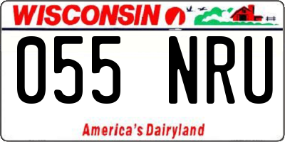 WI license plate 055NRU