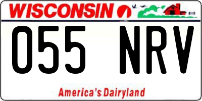 WI license plate 055NRV