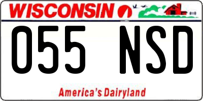WI license plate 055NSD