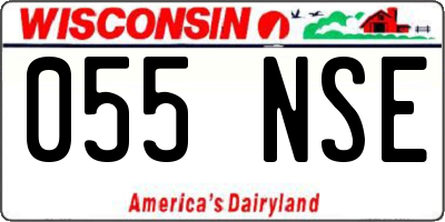 WI license plate 055NSE