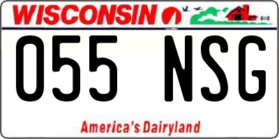 WI license plate 055NSG