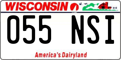 WI license plate 055NSI