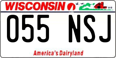 WI license plate 055NSJ