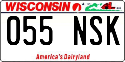 WI license plate 055NSK
