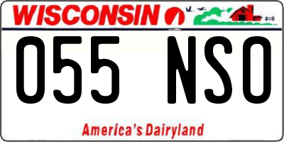 WI license plate 055NSO