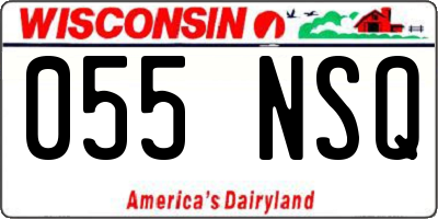 WI license plate 055NSQ
