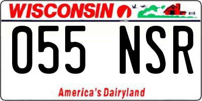 WI license plate 055NSR