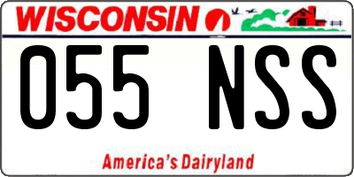 WI license plate 055NSS