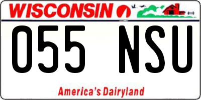 WI license plate 055NSU
