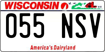 WI license plate 055NSV
