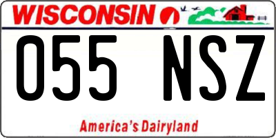 WI license plate 055NSZ